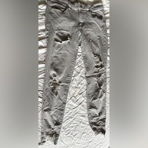 Light Gray Distressed Skinny Jeans